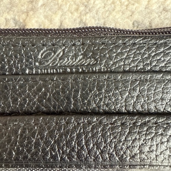 Buxton Women's Black Pebble Vegan Leather Large ID Insert Coin Case Wallet - Picture 6 of 7